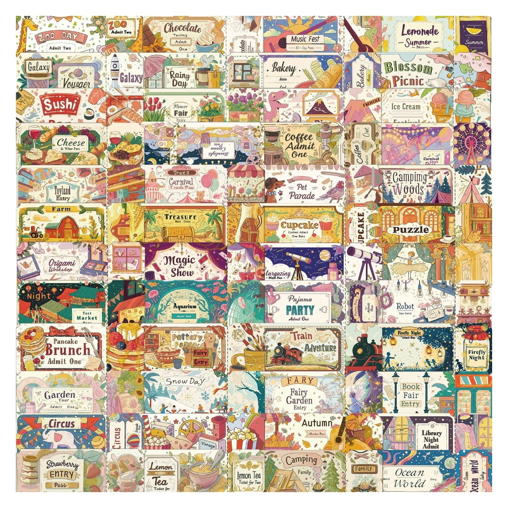 Pack of 50 Waterproof PVC Creative Doodles Art Stickers Strong Adhesive ...