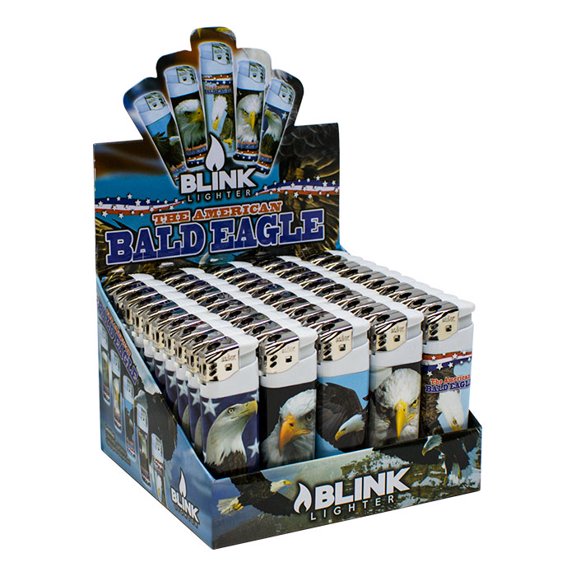 Pack of 50 Wholesale Lot Classic Disposable Blink American Eagle Lighter