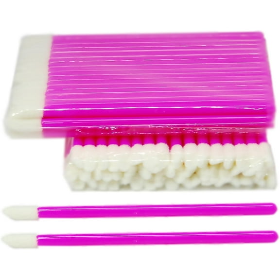 Pack of 50Cleaning Swabs for Micro BladingMicrofibre and Eyelash Extension Lint Lip BrushPink
