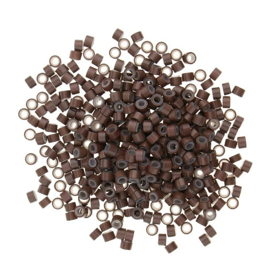 Pack of 500 3mm Beads Set Extensions Styling Tools Brown