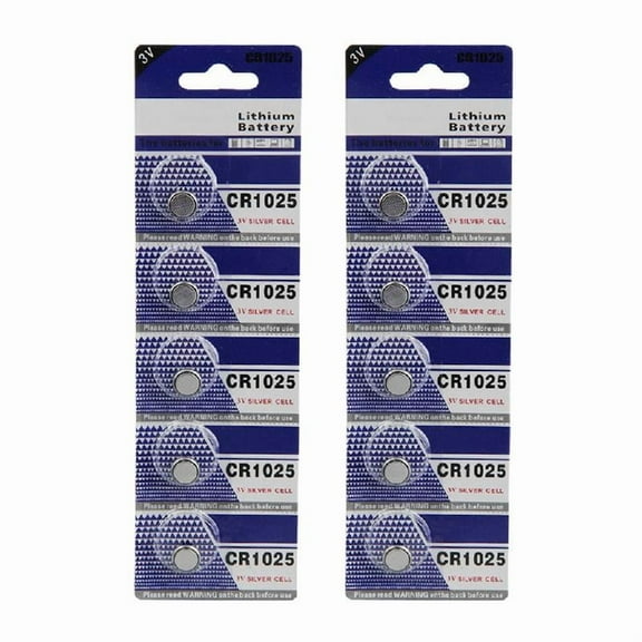 Pack of 5PC/10PC CR1025 Button Cell Batteries CR1025 3V Lithium Battery