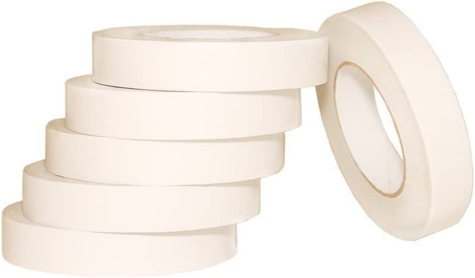 (Pack of 6) 1" Heavy Duty Banner Hem Double Sided Permanent Tape (1Inch x 164Feet/55 Yard