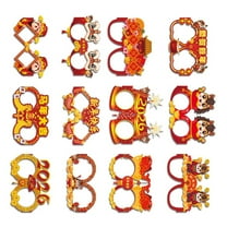 Pack of 6/12 New Year Glasses 2026 Sustainable Paper Design Multiple Styles Option Party Photo Booth Props
