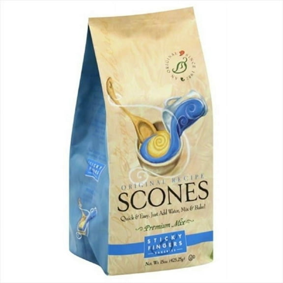 Pack of 6, 15 oz Sticky Fingers Bakeries Bulk Scone Mix: Just Add Water Scone Mixes Original