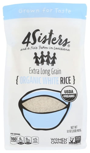 (Pack of 6) 4Sisters Organic White Long Grain Rice 2 lb - Walmart.com