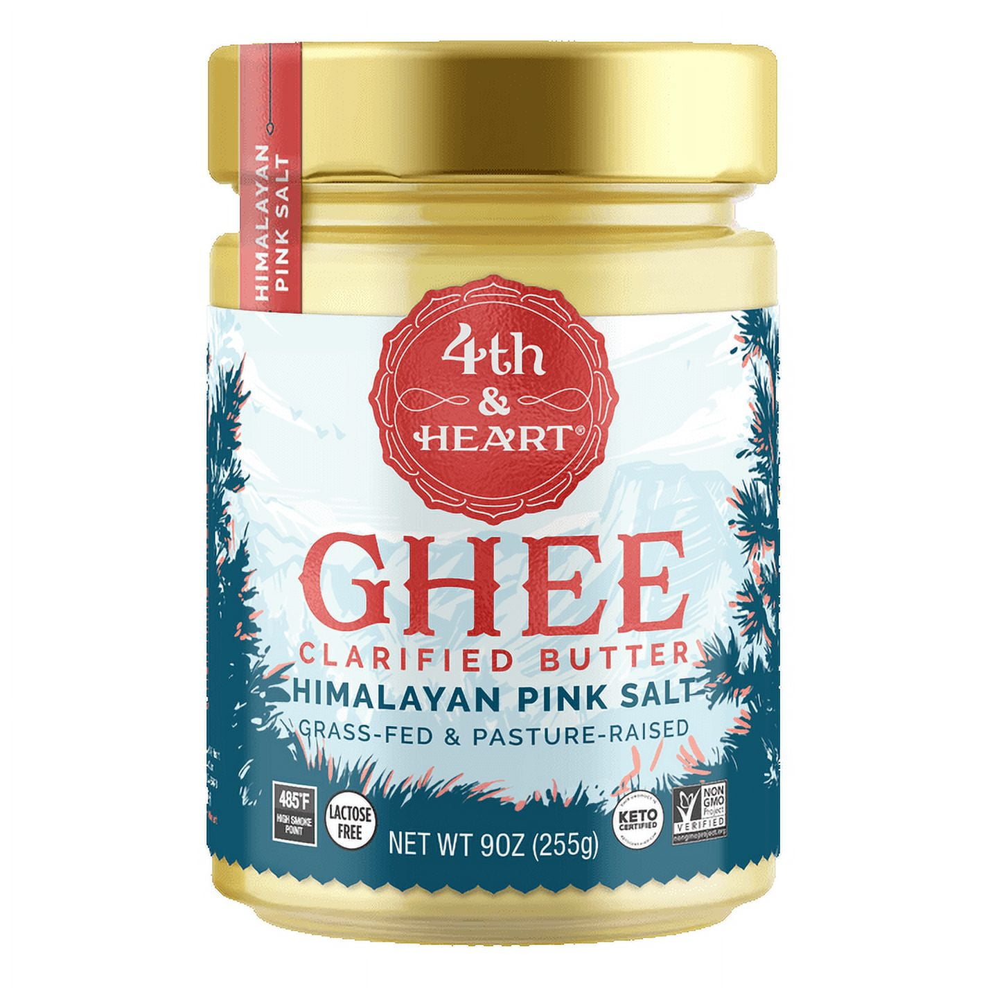 Pack of 6, 4Th Heart Himalayan Pink Salt Ghee, 9 oz