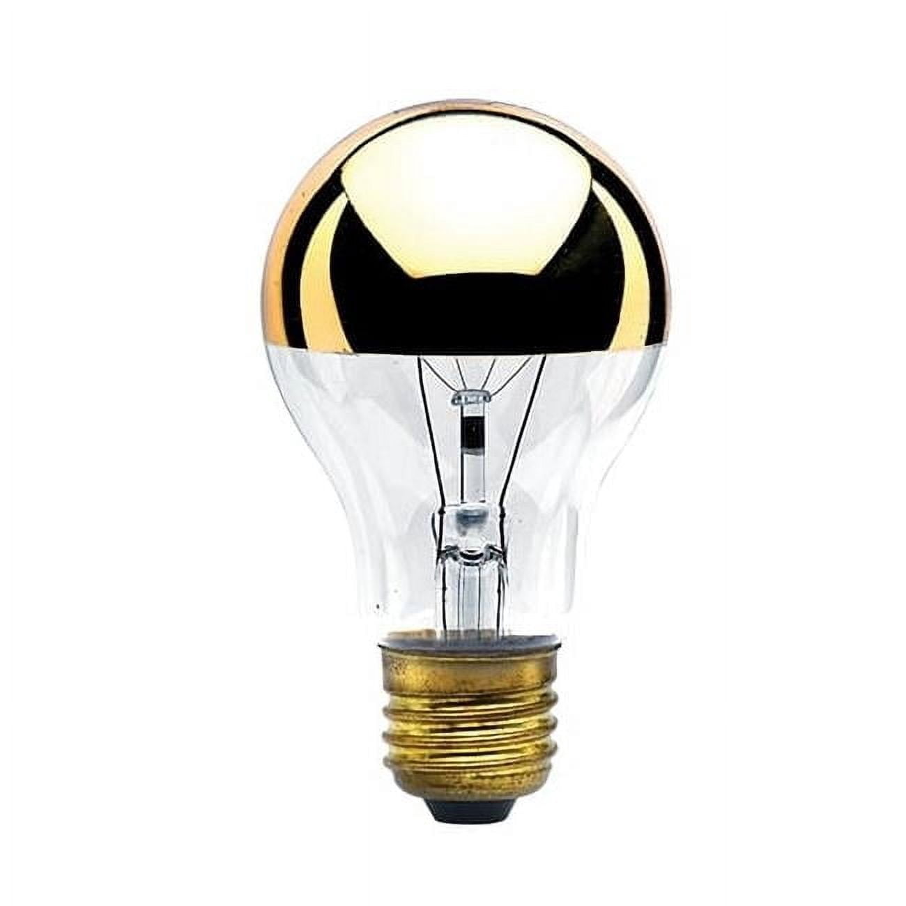 Pack of (6) 60 Watt Dimmable Half Gold A19 Incandescent Light Bulbs with Medium (E26) Base  2700K Warm White Light