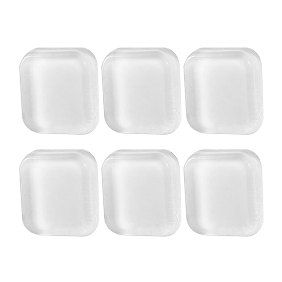 6pcs/set Versatile Wall Protectors Clear Square Pads Stick on Rubber Guards Absorb Impacts & Reduce Noise Durable