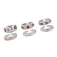 thumbnail image 1 of Pack of 6 Adjustable Stackable Rings Featuring Gemstones for Comfort Fit and Multiple Fashion Combinations, 1 of 8
