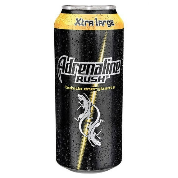 (Pack of 6) Adrenaline Rush Energy Drink 16oz - Adrenalina Bebida Energizante