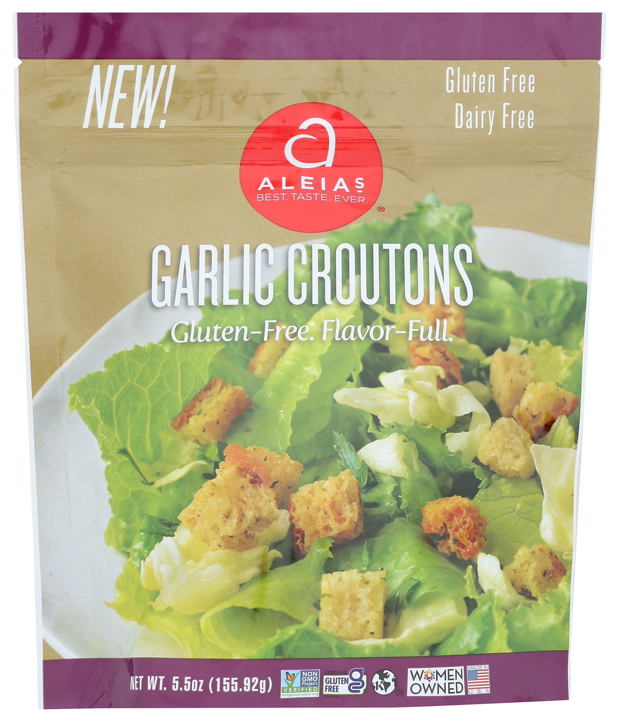(Pack of 6) Aleias Gluten-Free Garlic Croutons, 5.5 oz