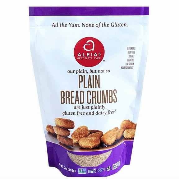 Pack of 6, Aleias Gluten-Free Plain Bread Crumbs, 7 oz