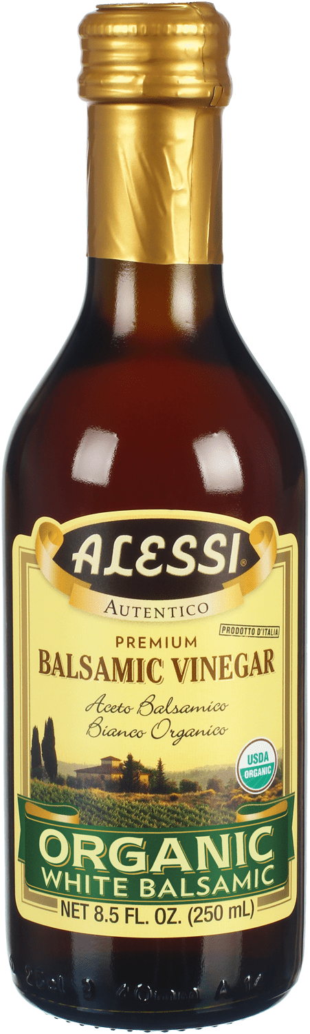 Pack of 6, Alessi Organic White Balsamic Vinegar, 8.5 fl oz