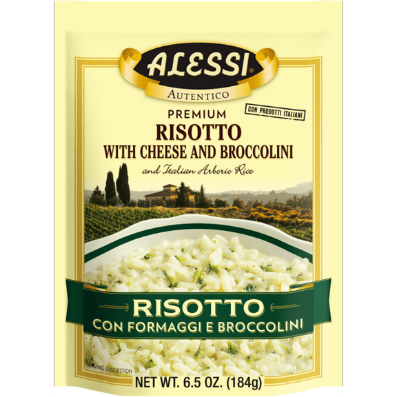 Pack of 6, Alessi Risotto with Cheese and Broccolini, 6.5 oz