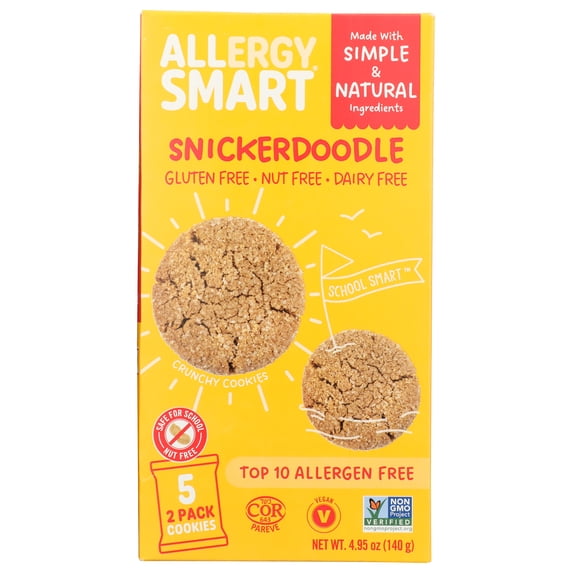 Pack of 6, Allergy Smart Snickerdoodle Cookies, 4.95 oz