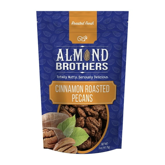 Pack of 6, Almond Brothers Cinnamon Roasted Pecans, 5 oz