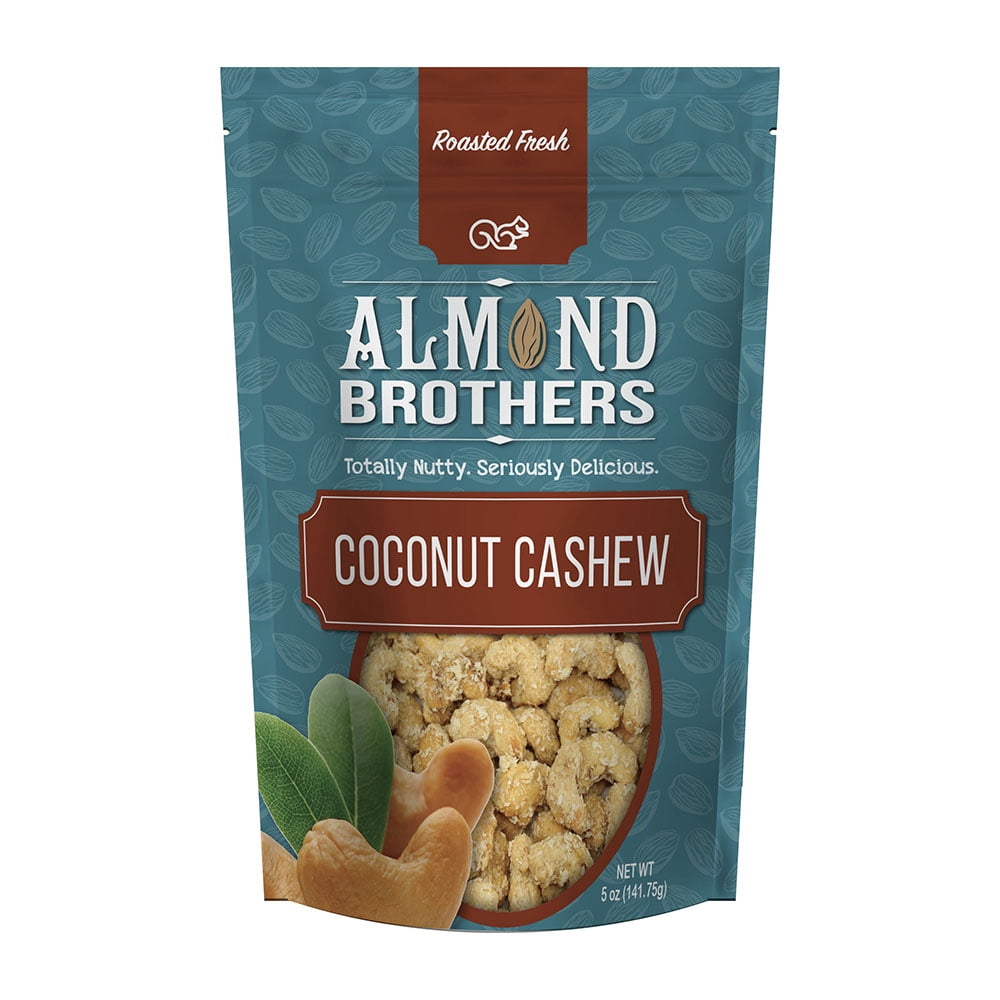 Pack of 6, Almond Brothers Coconut Cashew, 5 oz