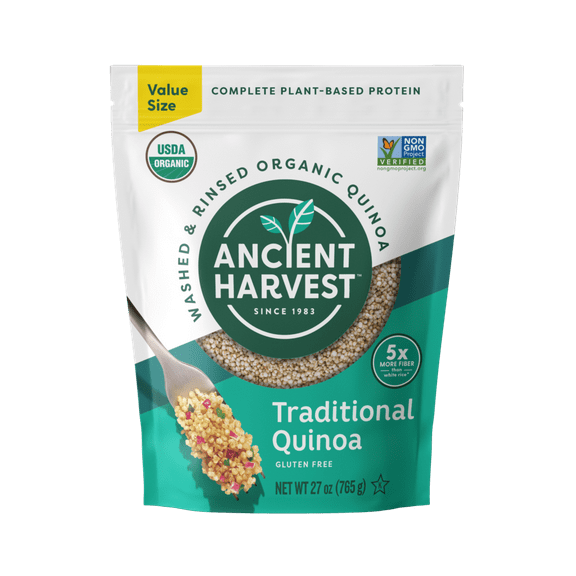 Pack of 6, Ancient Harvest Organic Traditional Quinoa, 27 oz