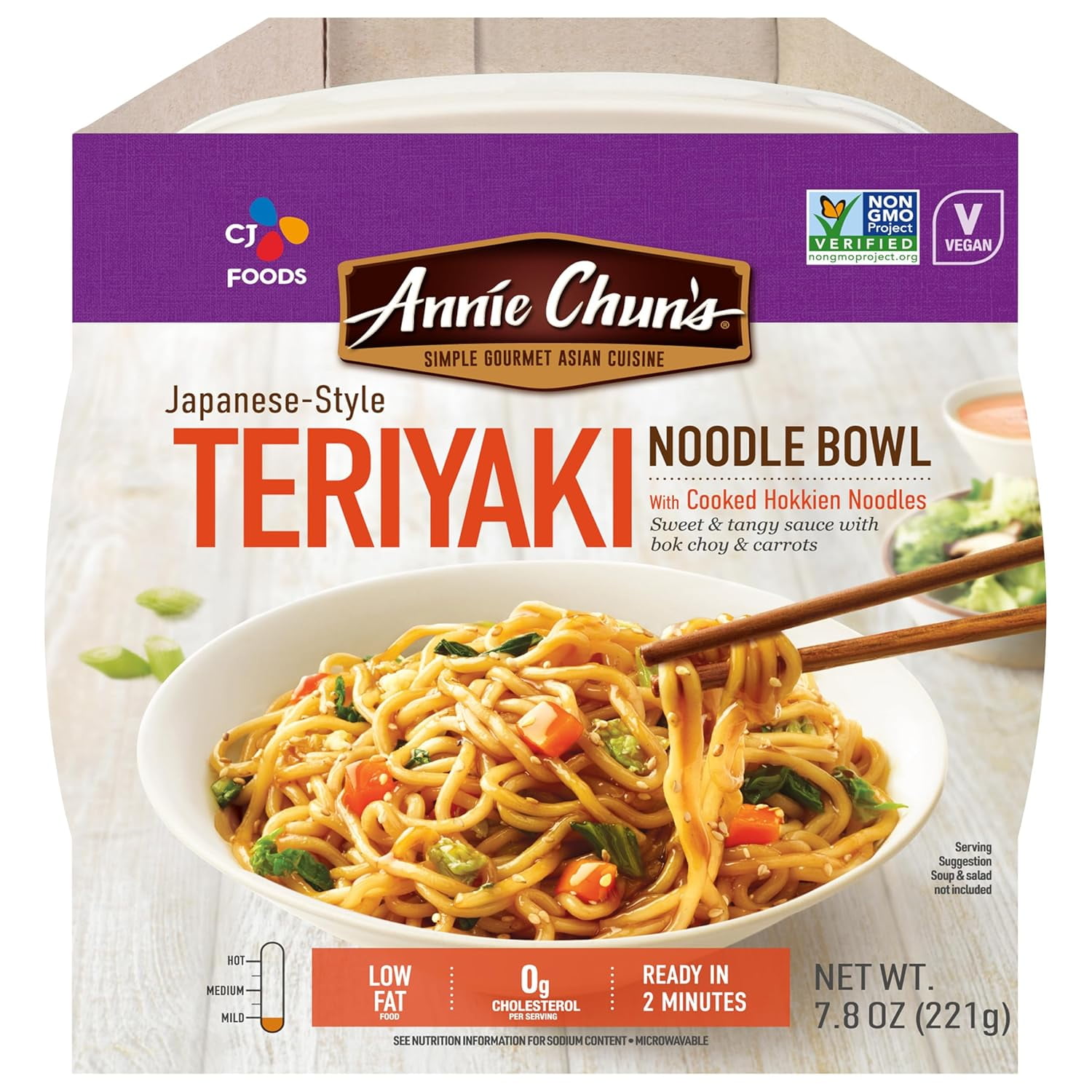 Pack of 6, Annie Chuns Japanese-Style Teriyaki Noodle Bowl, 7.8 oz