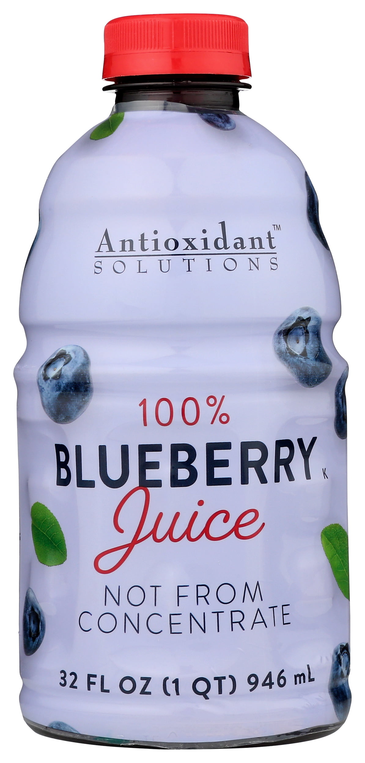 Pack of 6, Antioxidant Solutions Blueberry Juice, 32 fl oz