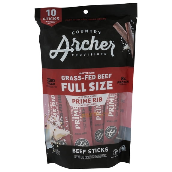 (Pack of 6) Archer Sticks Beef Prime Rib 10 oz - Walmart.com