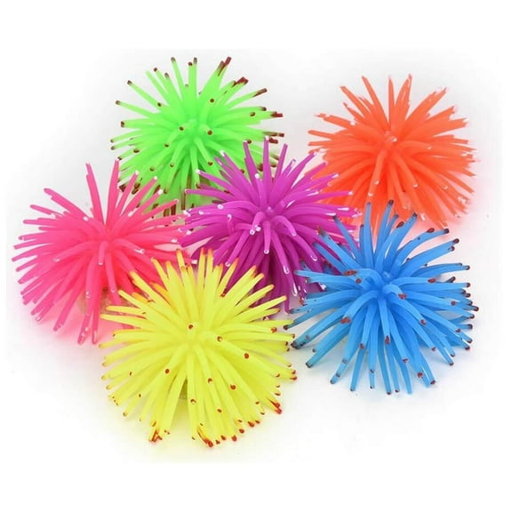 Pack of 6 Artificial Sea Anemone Coral Aquarium Fish Tank Ornament Plus Free Bio-Balls