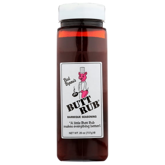 Pack of 6, Bad Byrons Butt Rub Barbeque Seasoning, 26 oz