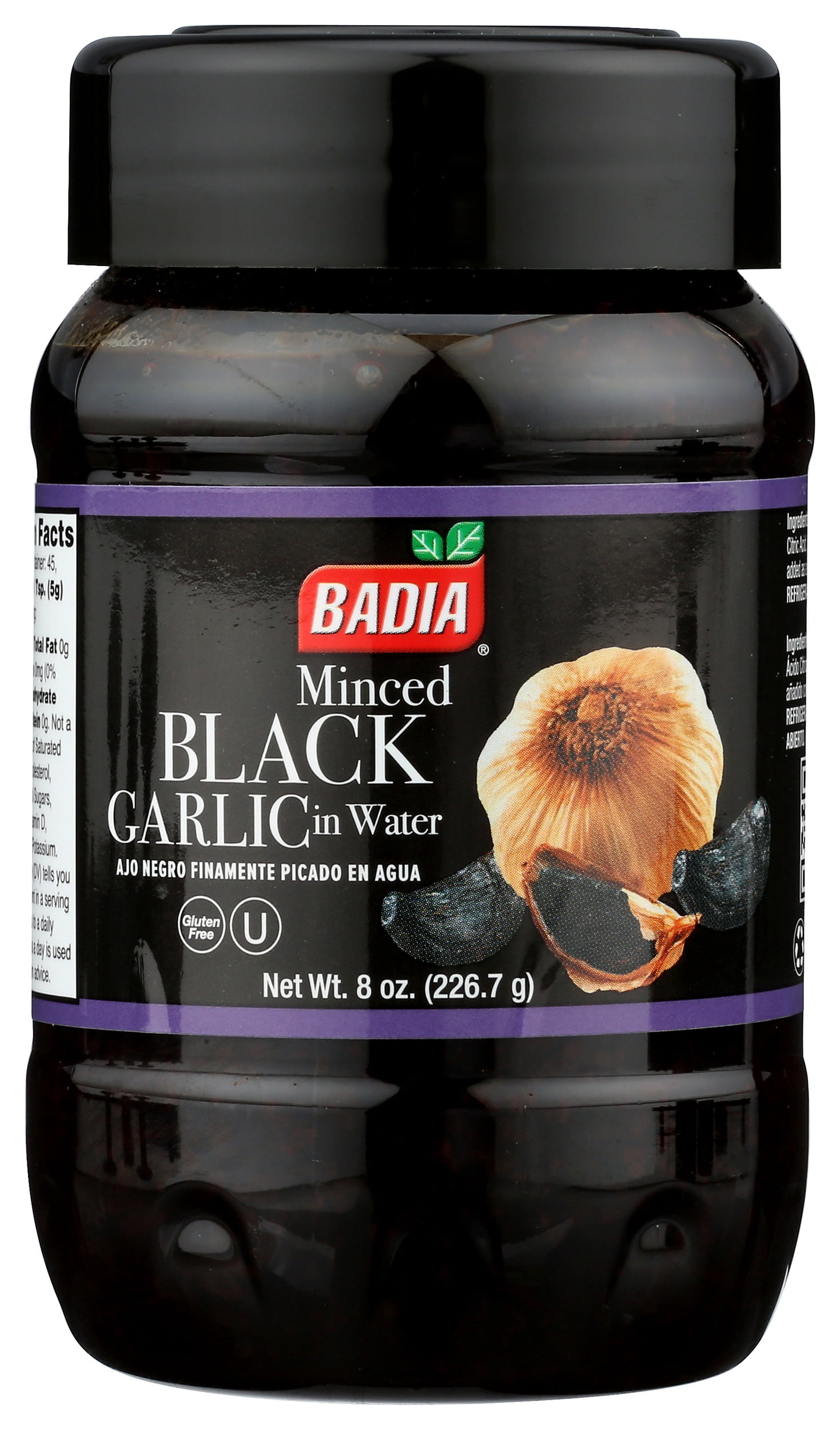 Pack of 6, Badia Minced Black Garlic in Water, 8 oz