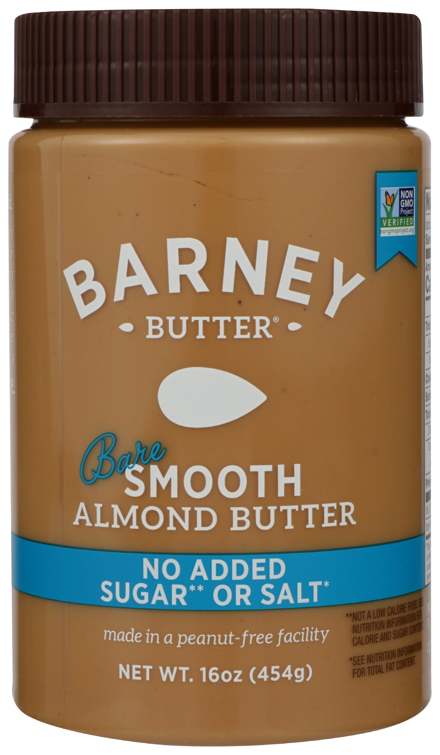 Pack of 6, Barney Butter Bare Smooth Almond Butter, 16 oz
