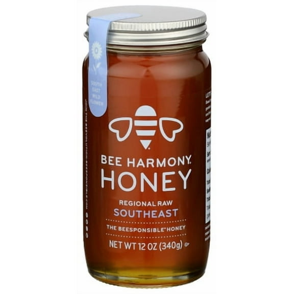 Pack of 6 Bee Harmony Regional Southeast Honey 12 oz