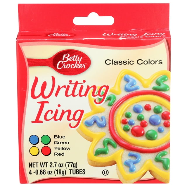 Pack of 6, Betty Crocker Classic Colors Writing Icing, 2.7 oz