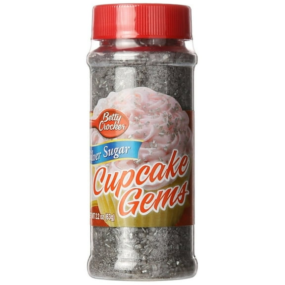 Pack of 6, Betty Crocker Cupcake Gems - Silver Sugar, 2.2 oz