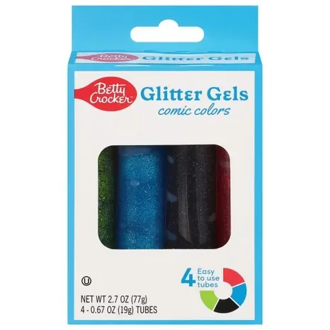 (Pack of 6) Betty Crocker Gel Bake Glitter Comic 2.7 Oz