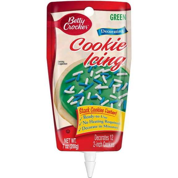 Pack of 6, Betty Crocker Green Decorating Cookie Icing, 7 oz