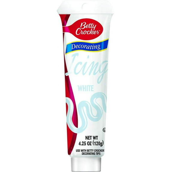 Pack of 6, Betty Crocker White Decorating Icing Tube, 4.25 oz