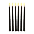 thumbnail image 1 of Pack of 6 Black LED Birthday Candles,Yellow Flameless Flickering Battery Operated Halloween Candles, 1 of 4