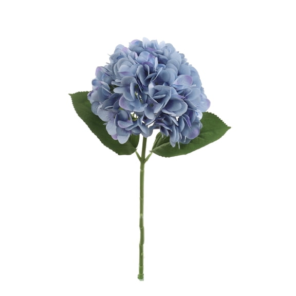 Pack of 6 Blue Hydrangea Artificial Silk Flower Stems, 18 Lifelike Faux Flowers with 7 Blooms for Home Dcor, Weddings & Events