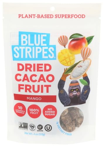 (Pack of 6) Blue Stripes Dried Mango Fruit 3.2 Oz