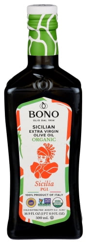 Pack of 6 Bono Olive Oil Extra Virgin Scilia Organic 16.9 oz