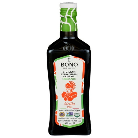 Pack of 6 Bono Olive Oil Extra Virgin Scilia Organic 16.9 oz