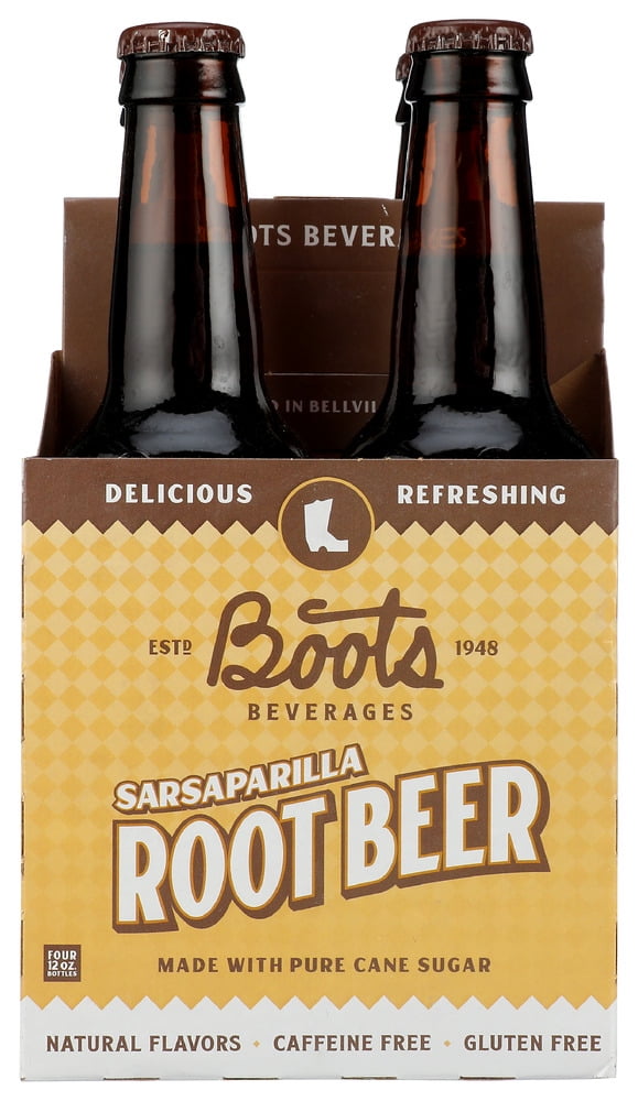 (Pack of 6) Boots Beverages Soda Sarsaparilla Rt Br 4-Pack 48 Fo