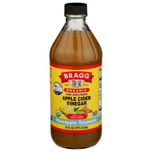 (Pack of 6) Bragg Vinegar Pineapple Turmeric Organic 16 fl oz