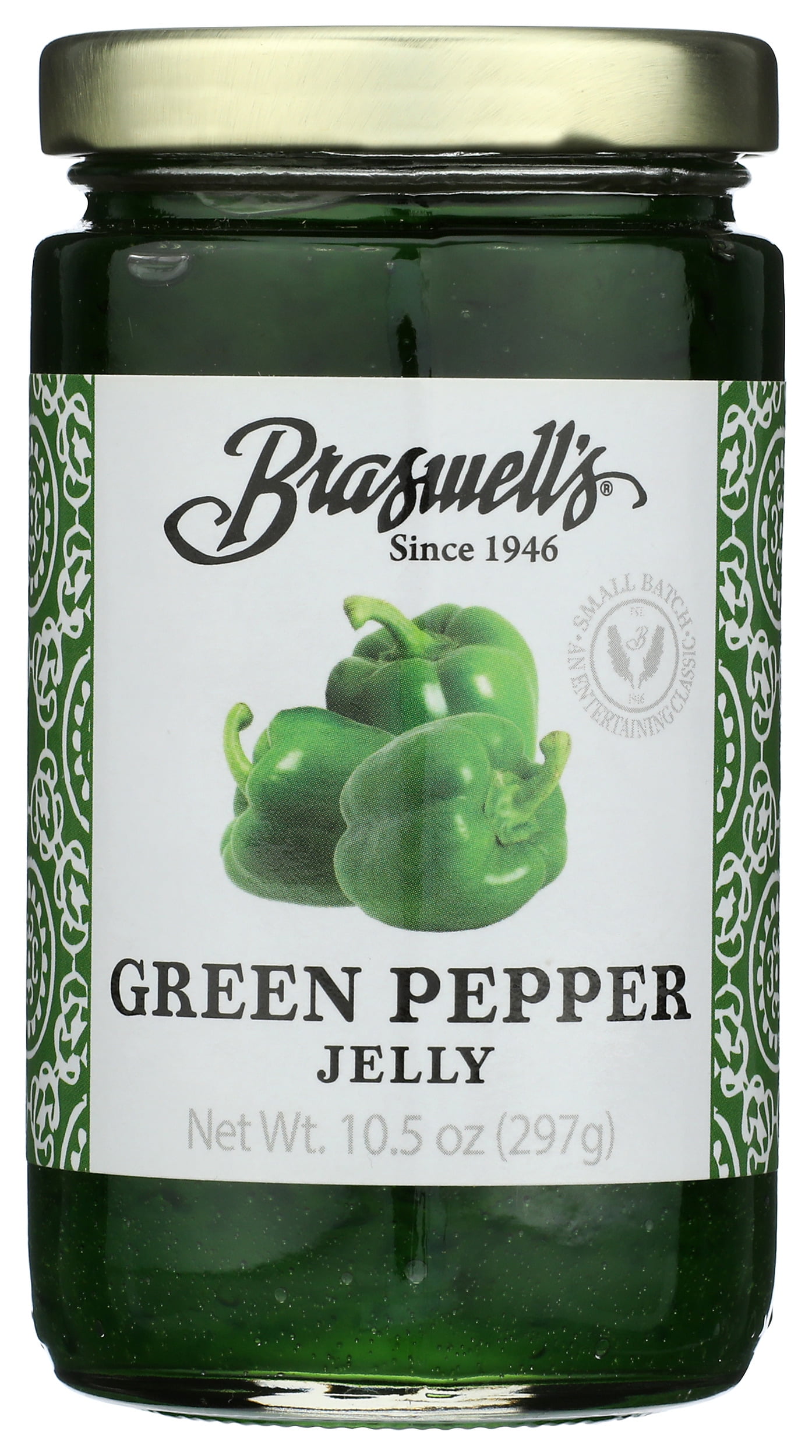 Pack of 6, Braswell Green Pepper Jelly, 10.5 oz