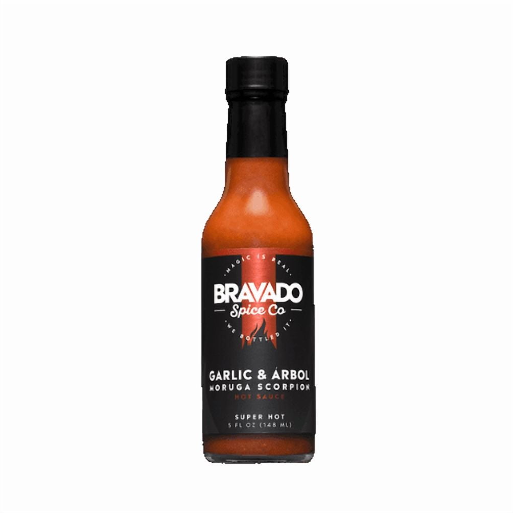 (Pack of 6), Bravado Spice Garlic & Arbol Moruga Scorpion Hot Sauce, 5 fl oz