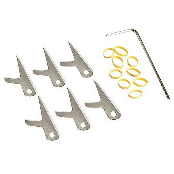 (Pack of 6) Broadhead Replacement Blades by Swhacker, 2 Blade 100-Grain 2" Cut, Includes Extra Shrink Tubing