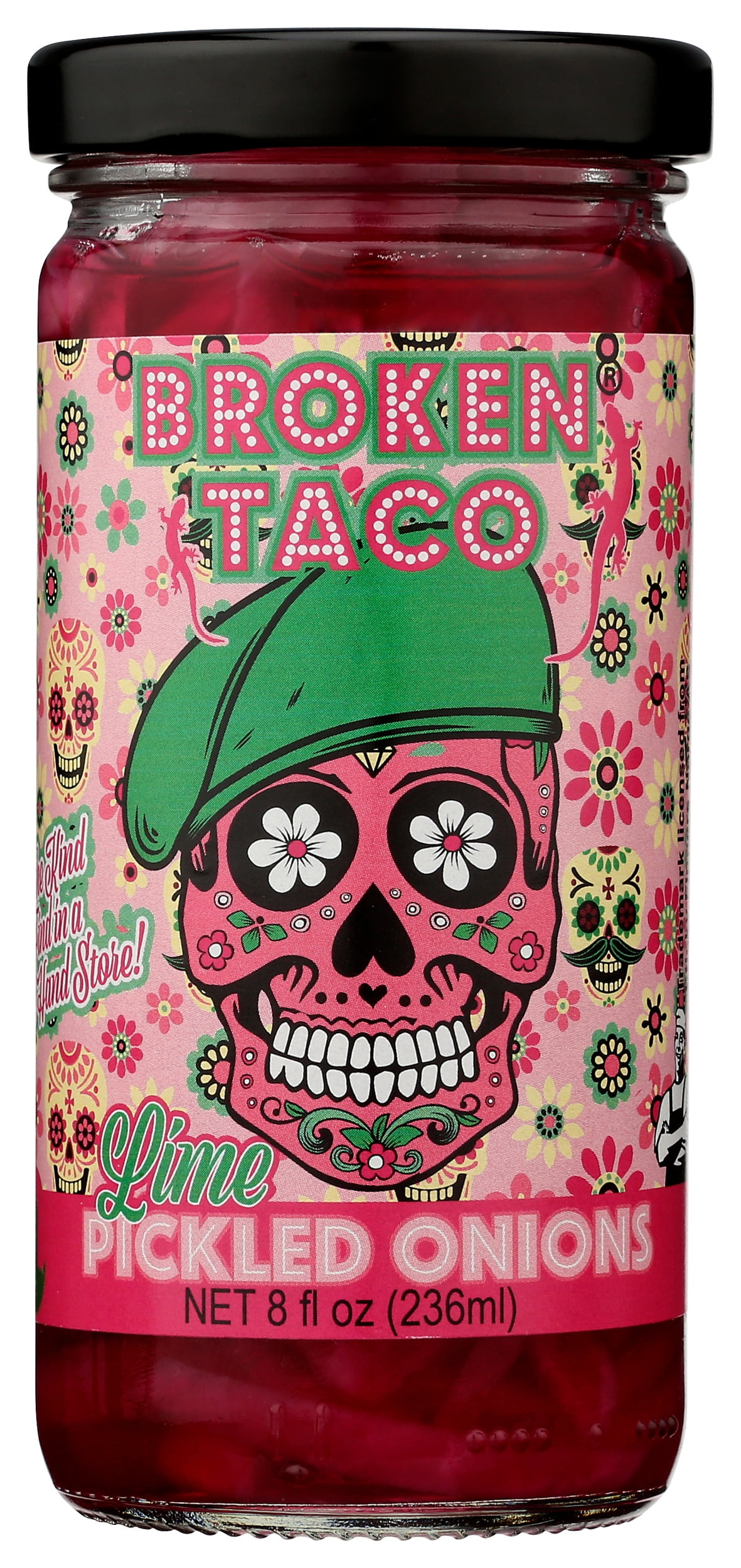Pack of 6, Broken Taco Lime Pickled Onions, 8 oz