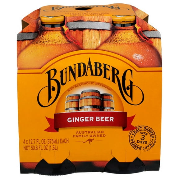 (Pack of 6) Bundaberg Ginger Beer Soda 4-Pack 1500 Ml