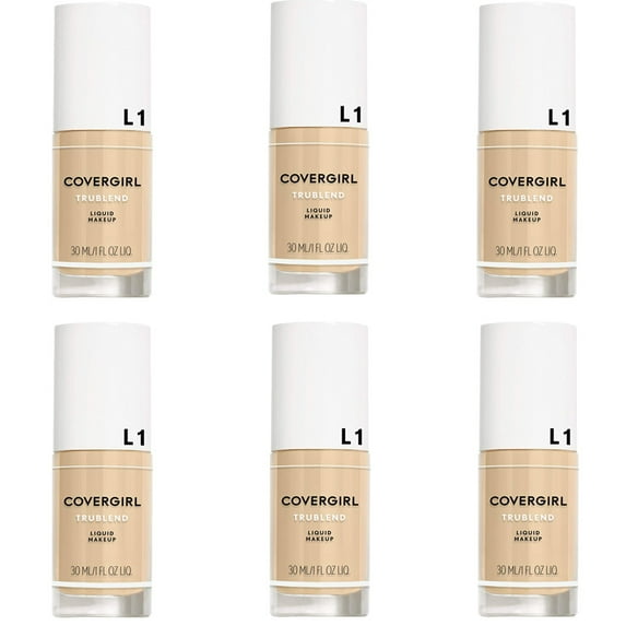 CoverGirl TruBlend Liquid Foundation, L-1 Ivory, 1 oz (Pack of 6)