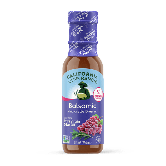 Pack of 6, California Olive Ranch Balsamic Vinaigrette Dressing, 8 fl oz