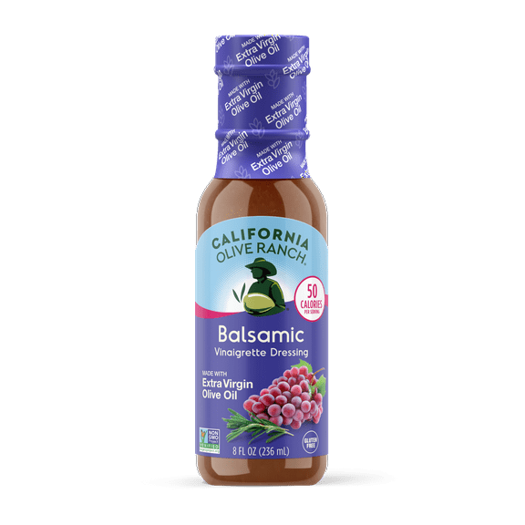 Pack of 6, California Olive Ranch Balsamic Vinaigrette Dressing, 8 fl oz